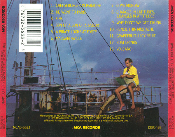 USED CD - Jimmy Buffett – Songs You Know By Heart Greatest Hits