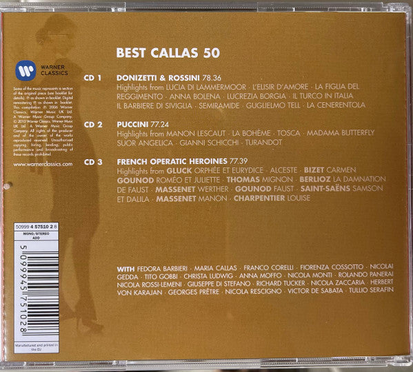 USED 3CD - Maria Callas – Best Callas 50