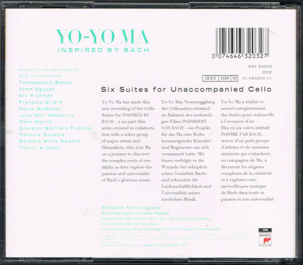 USED 2CD - Bach, Yo-Yo Ma – The Cello Suites: Inspired By Bach
