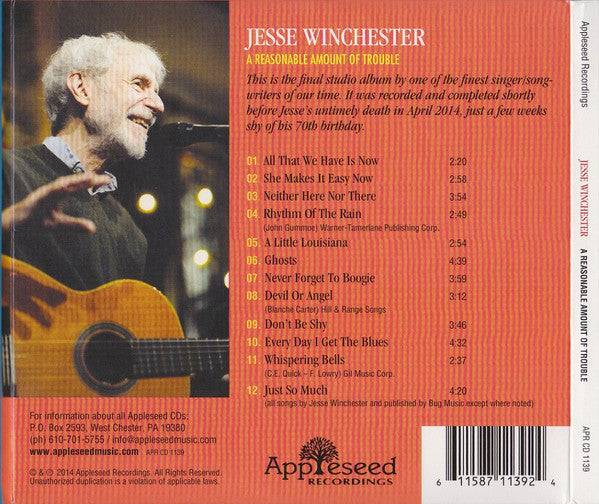 USED CD - Jesse Winchester – A Reasonable Amount Of Trouble