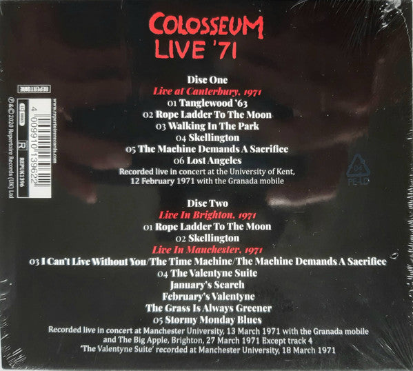 USED 2CD - Colosseum – Colosseum Live '71