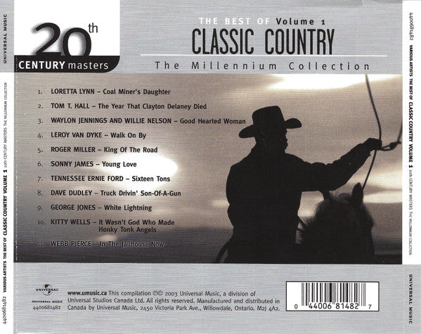 USED CD - Various – The Best Of Classic Country Volume 1