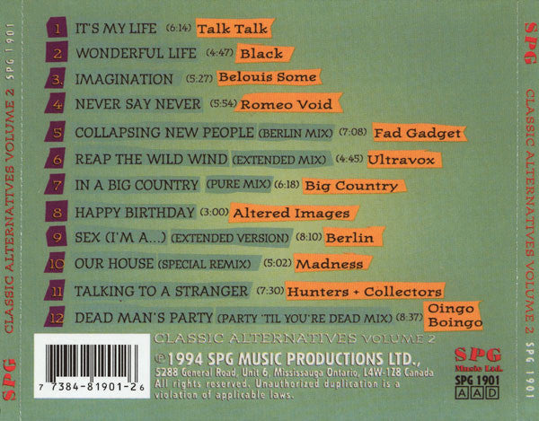 USED CD - Various – Classic Alternatives Volume 2