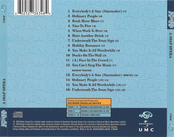 USED CD - The Kinks – Soap Opera