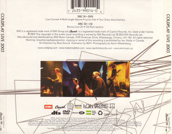 USED CD/DVD - Coldplay – Live 2003