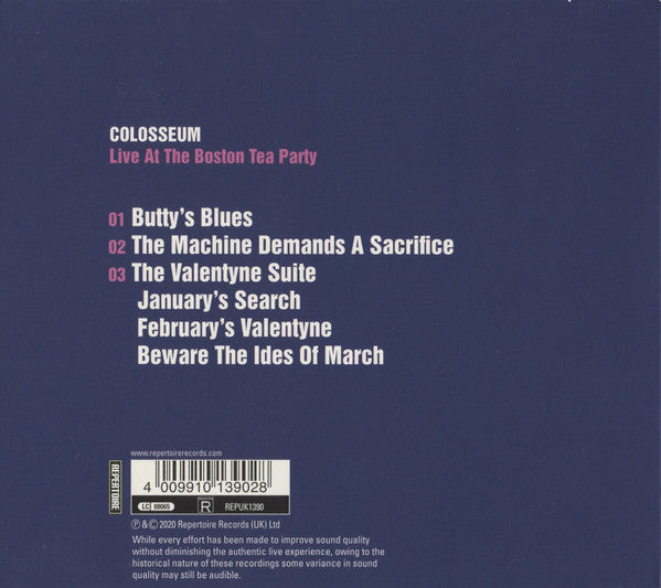 USED CD - Jon Hiseman Presents Colosseum – Live At The Boston Tea Party