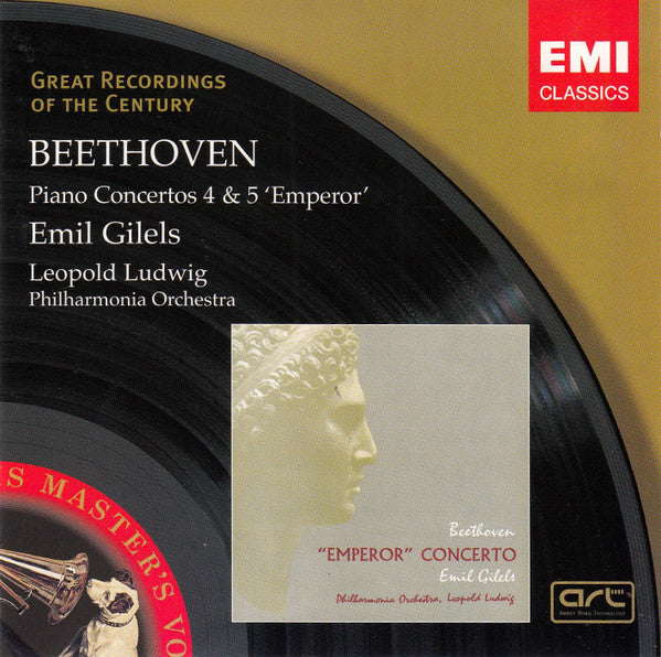 USED CD - Beethoven, Emil Gilels, Philharmonia Orchestra, Leopold Ludwig – Beethoven Piano Concertos 4 & 5 'Emperor'