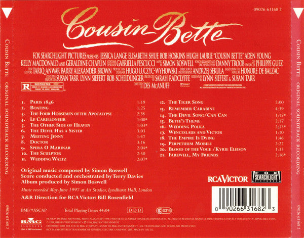Simon Boswell – Cousin Bette - USED CD