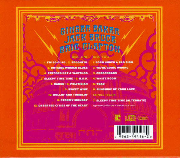 USED 2CD - Cream - Royal Albert Hall - London - May 2-3-5-6 2005