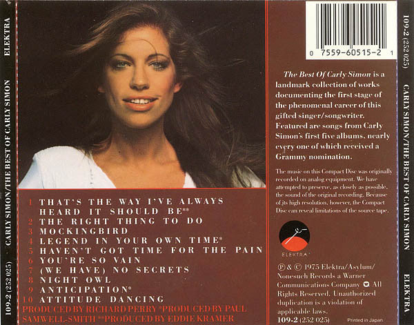 USED CD - Carly Simon – The Best Of Carly Simon