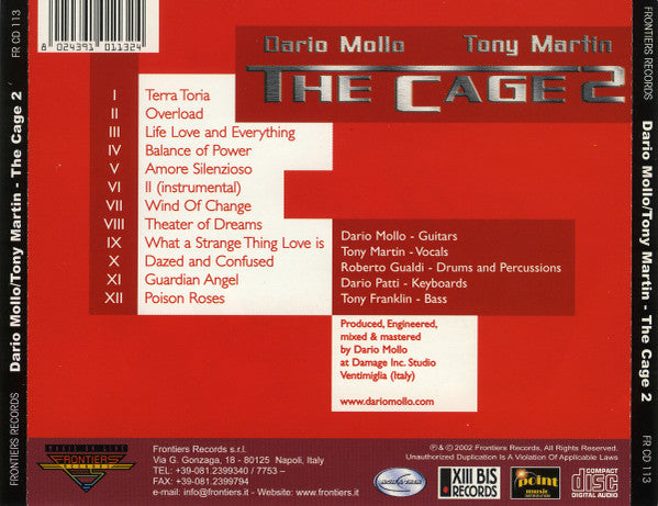 USED CD - Dario Mollo / Tony Martin – The Cage 2