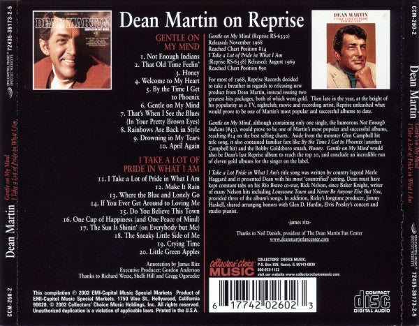 USED CD - Dean Martin – Gentle On My Mind & I Take A Lot Of Pride In What I Am