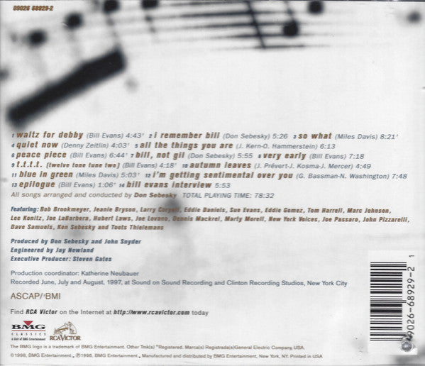 Don Sebesky – I Remember Bill (A Tribute To Bill Evans)- USED CD