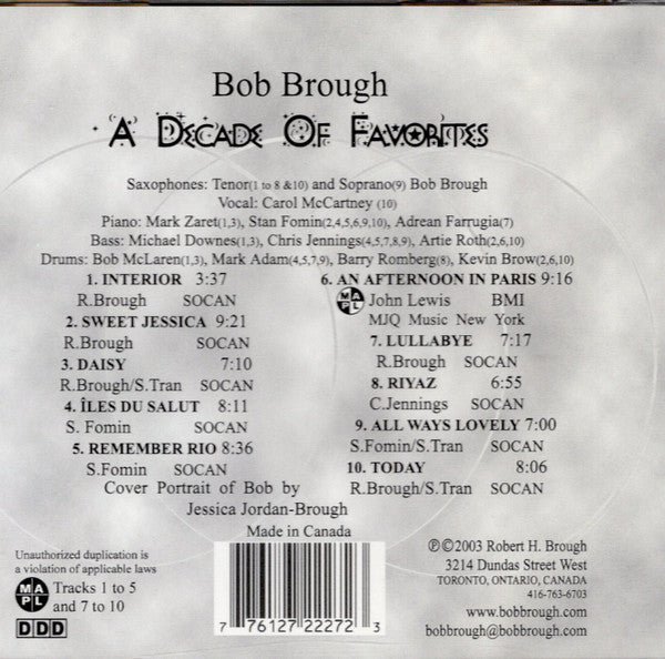 USED CD - Bob Brough – A Decade Of Favorites