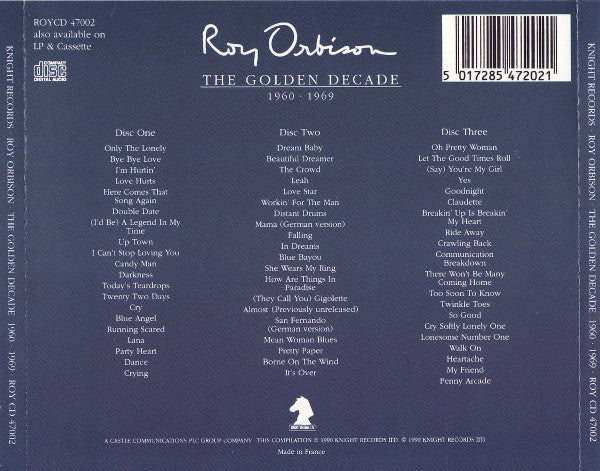 USED 3CD - Roy Orbison – The Golden Decade 1960 • 1969