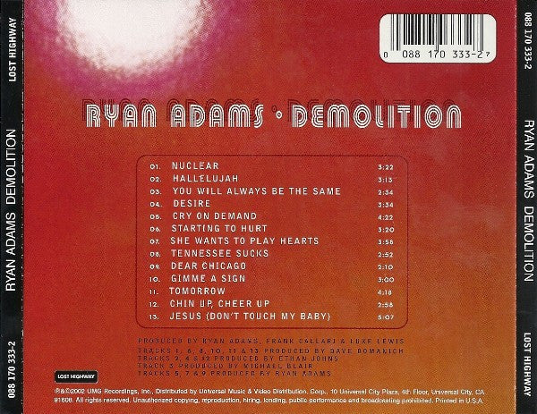 USED CD - Ryan Adams – Demolition