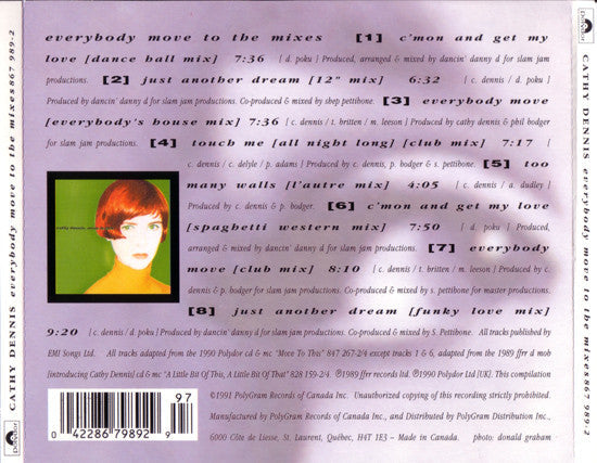 USED CD - Cathy Dennis – Everybody Move (To The Mixes)