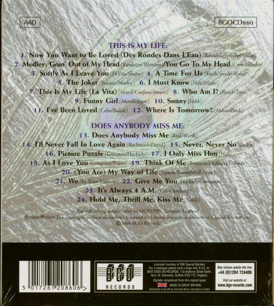 Shirley Bassey – This Is My Life / Does Anybody Miss Me - USED CD