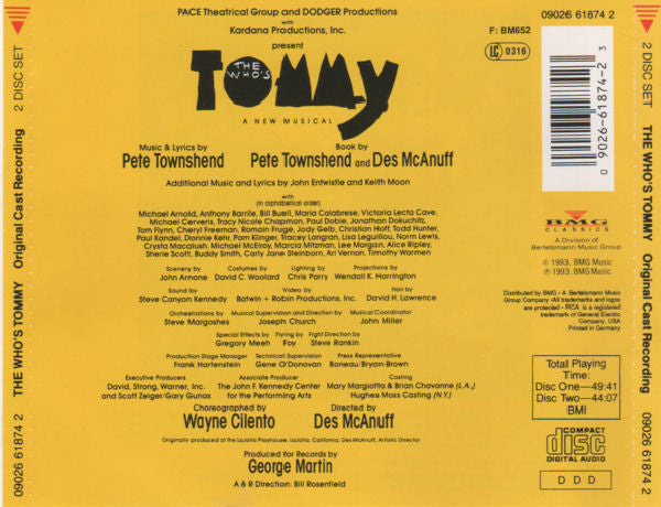 Various – The Who's Tommy (Original Cast Recording) - USED 2CD
