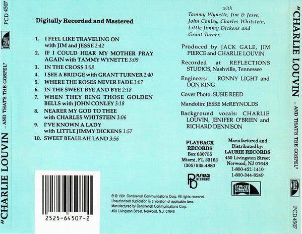 USED CD - Charlie Louvin – ….And That's The Gospel