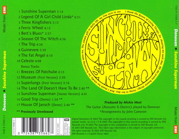 USED CD - Donovan – Sunshine Superman