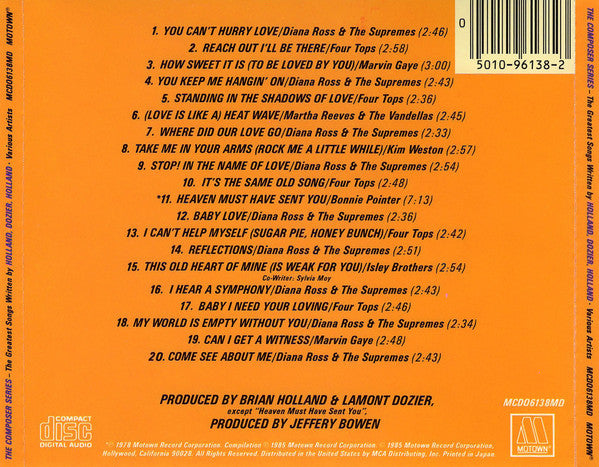 USED CD - Various – The Composer Series: The Greatest Songs Written By Holland • Dozier • Holland