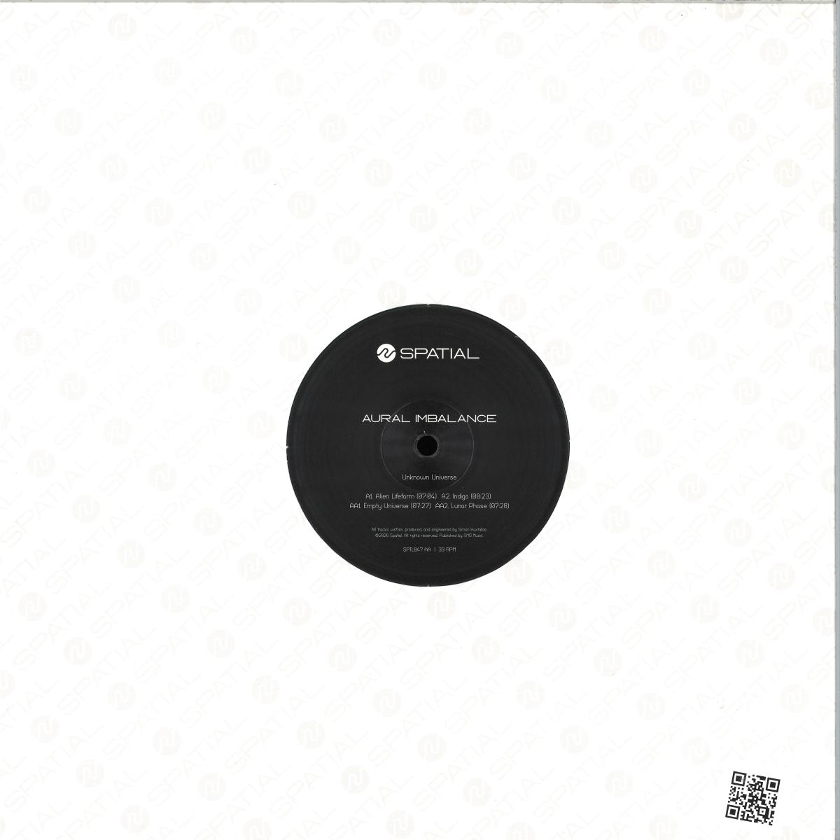 Aural Imbalance - Unknown Universe (GREEN VINYL 12" Spatial SPTL047) | NEW Mint (M) Mint (M)