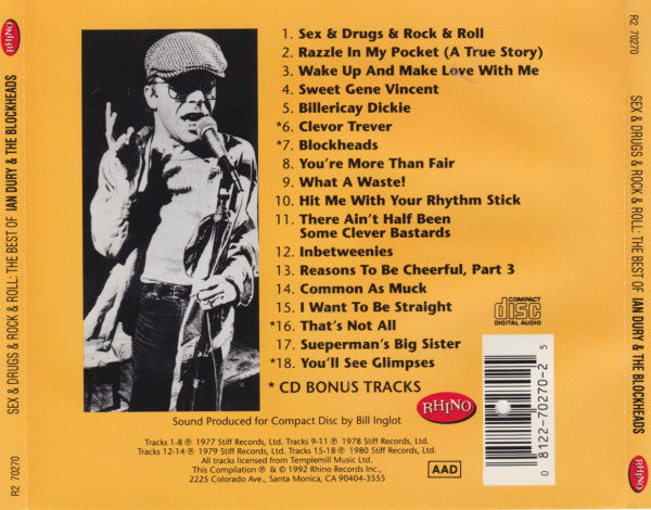 USED CD - Ian Dury And The Blockheads – Sex & Drugs & Rock & Roll: The Best Of