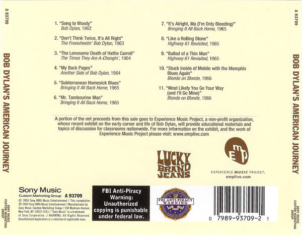 USED CD - Bob Dylan – Bob Dylan's American Journey 1956-1966