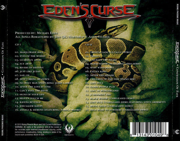 USED 2CD - Eden's Curse – Confession Of Fate - The Best Of Eden's Curse