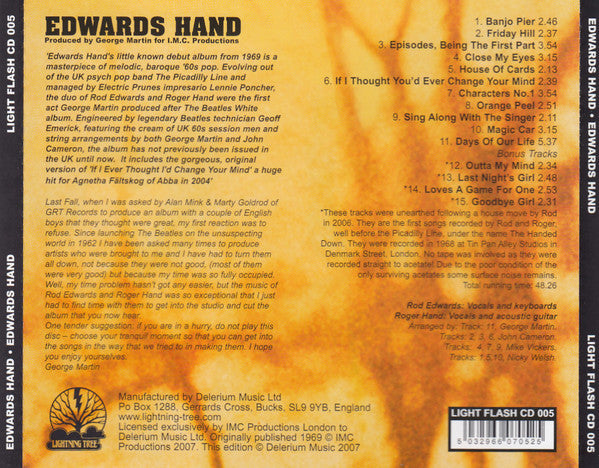 USED CD - Edwards Hand – Edwards Hand