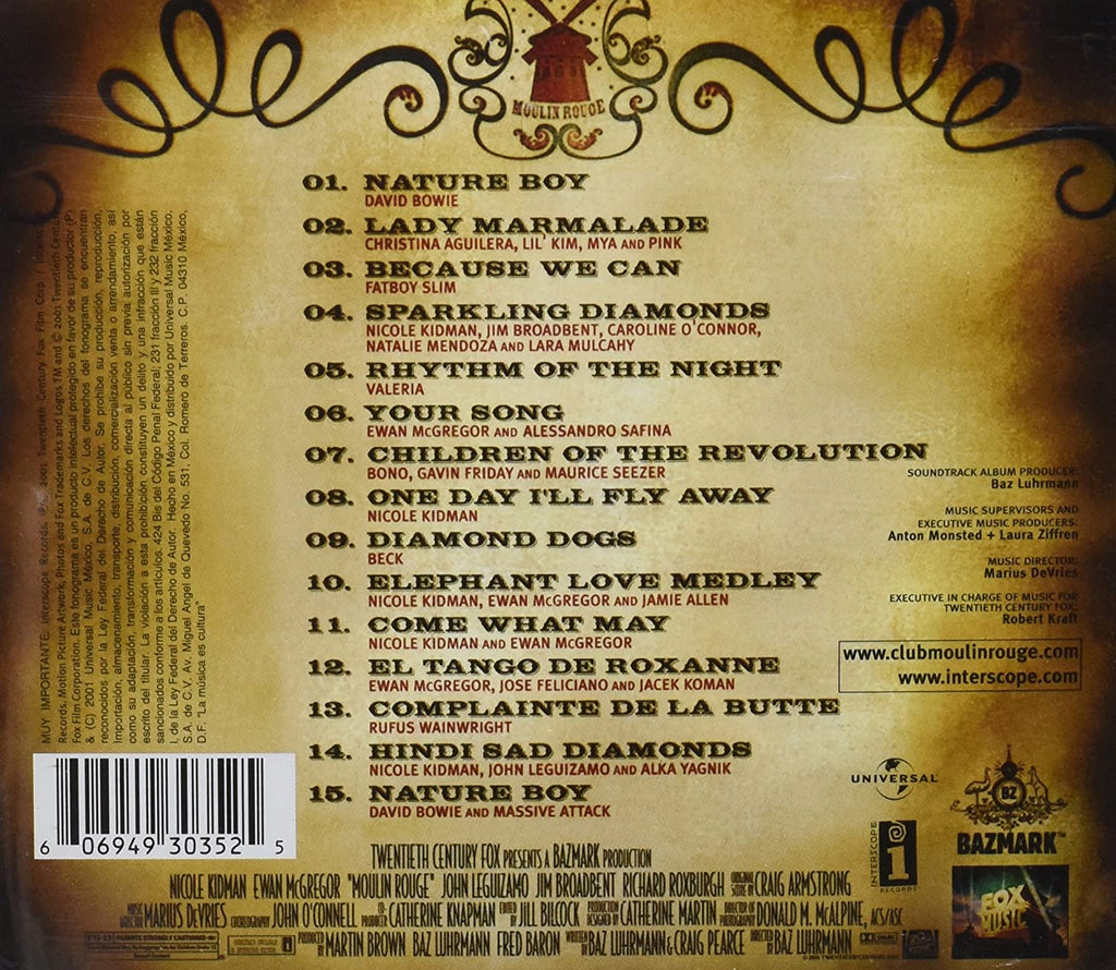 USED CD - Various – Music From Baz Luhrmann's Film Moulin Rouge