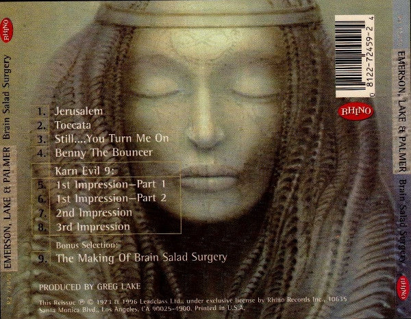 USED CD - Emerson, Lake & Palmer – Brain Salad Surgery (Lenticular Cover)