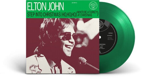 Elton John - Step Into Christmas [Transparent Green 7" Single] | Mint (M) Mint (M)