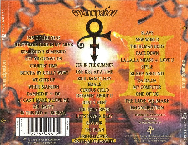 USED 3CD - The Artist (Formerly Known As Prince) – Emancipation