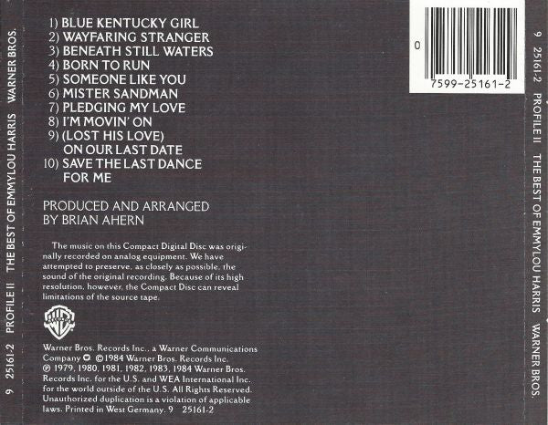 USED CD - Emmylou Harris – Profile II (The Best Of Emmylou Harris)