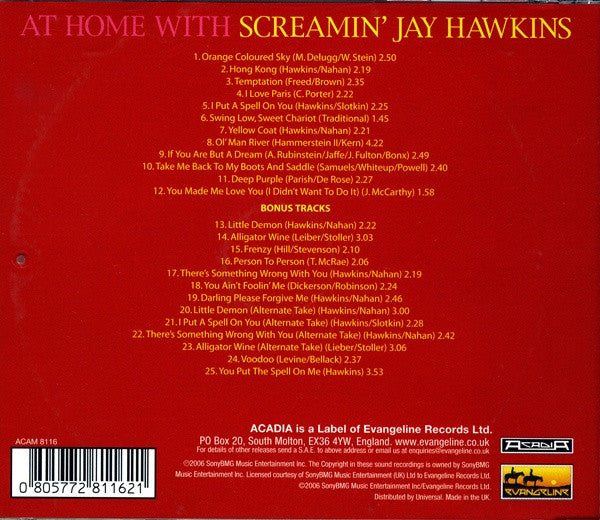 USED CD - Screamin' Jay Hawkins – At Home With Screamin' Jay Hawkins