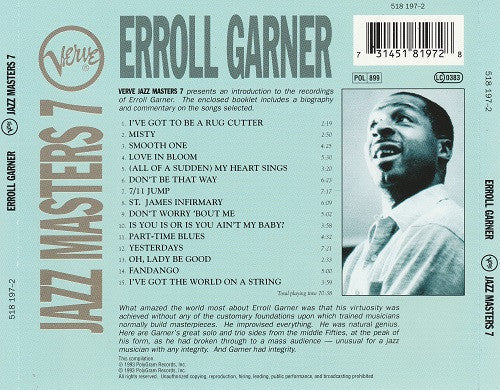 USED CD - Erroll Garner – Verve Jazz Masters 7