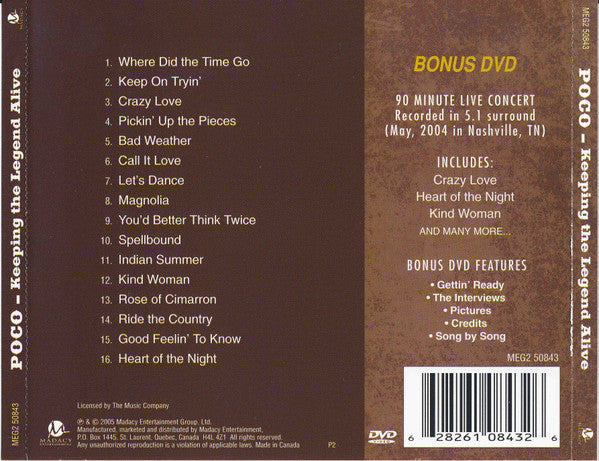 USED CD/DVD - Poco – Keeping The Legend Alive