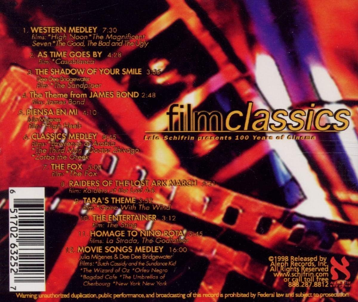 USED CD - Lalo Schifrin – Film Classics (Lalo Schifrin Presents 100 Years Of Cinema)