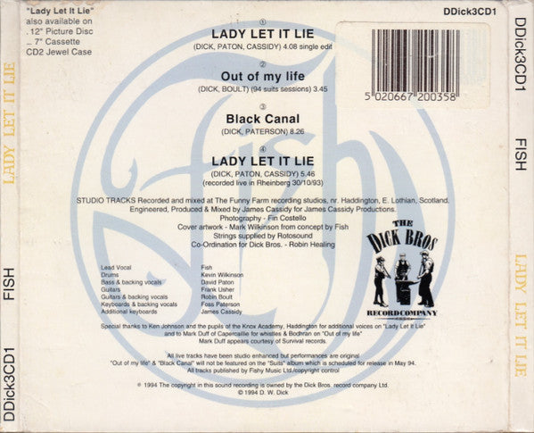USED CD SINGLE - Fish – Lady Let It Lie