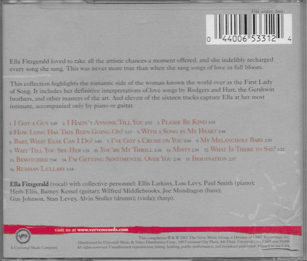 USED CD - Ella Fitzgerald – Ella For Lovers