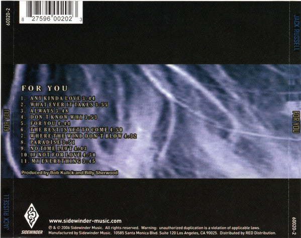 USED CD - Jack Russell – For You