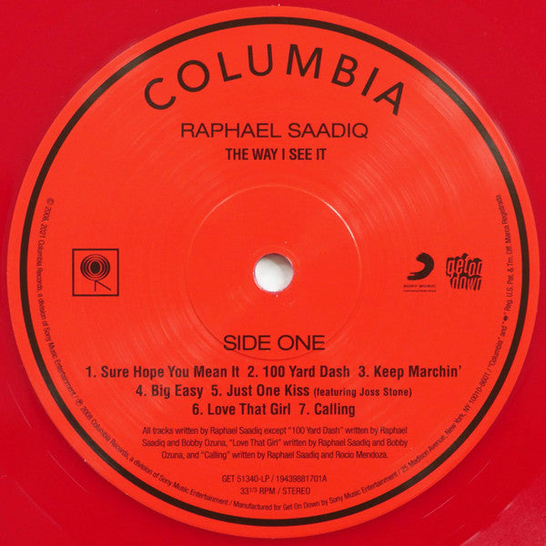 Raphael Saadiq - The Way I See It (OPAQUE RED VINYL LP) | NEW