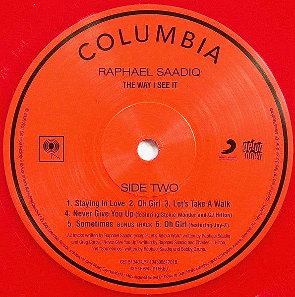 Raphael Saadiq - The Way I See It (OPAQUE RED VINYL LP) | NEW