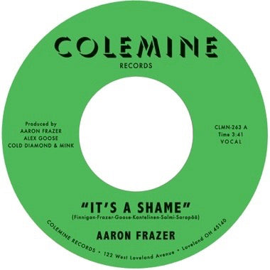 Aaron Frazer - It's a Shame b/w The Fool (NATURAL W/ GREEN SWIRL 7" VINYL) | Mint (M) Mint (M)