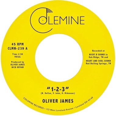Oliver James - 1-2-3 / Nothing Is Forever (DARK BLUE 7" VINYL) | Mint (M) Mint (M)