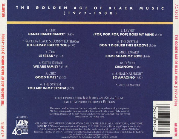 USED CD - Various – The Golden Age Of Black Music (1977-1988)