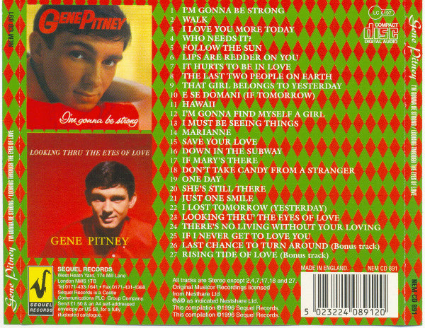 USED CD - Gene Pitney – I'm Gonna Be Strong / Looking Thru The Eyes Of Love