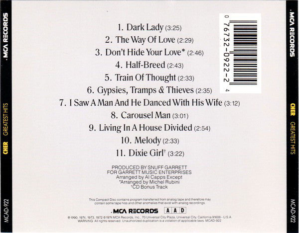 USED CD - Chér – Greatest Hits